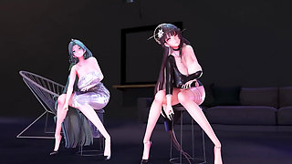 Mmd Brave Girls-rollin', Couple Dance, Korean Dance, Lingerie, Striptease