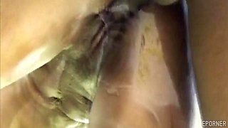 Black kinky MILF licks his low hangers