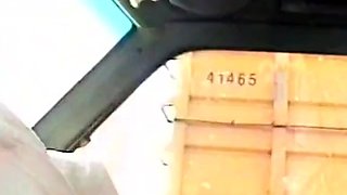 Big-Tits Girl Flashes Truckers in Car Softcore Video