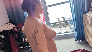 MILF Relaxing in the Cruise Ship Cabin!