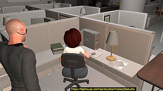 Helen The Horny Data Analyst Working Late