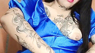 Stepmom masturbates in front of her stepson