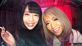 Risa and Yua Nanami Humiliate You with Saliva-drenched Tongues and Smoky Breath. a Filthy POV Punishment Dripping with Spit