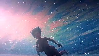 Big tits 3d babe fucking with sea monsters