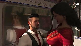 Desi Indian Housewife Archita Phukon Gets Fucked Hard by Stranger on Train - Hot Public Sex