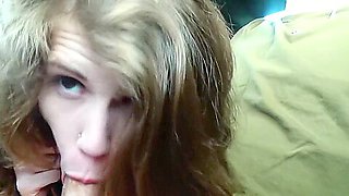 First Time Public - Blowjob, Pussy Flashing and Fingering (ALMOST CAUGHT)