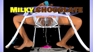 Milky Chocolate - Ebony Drenched in White Toilet POV