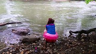 Kaley: Upskirt at River