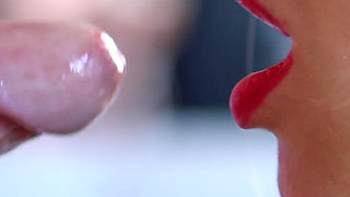 Asmr Blowjob Close up - Secretary Love Pulsating Cum Mouth