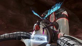 Lara Croft was impregnated by multiple members. parasite breeding season.
