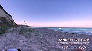 Beach fun with a petite babe - anal, cumshot and more!
