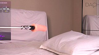 Masturbating loving babe solo toy plays with enthusiasm