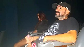 Hot Brazilian Wife Fucks Stranger in Cinema - Cuckold Watches & Cums!