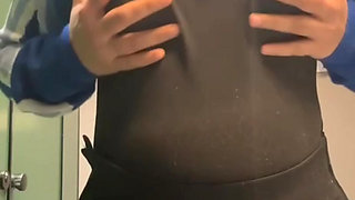 Workplace Temptation: Bathroom Tease and Orgasm!