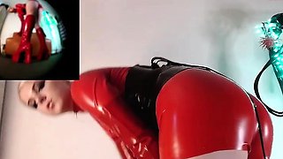 Femdom fetish mistresses fuck bdsm loser with strapon