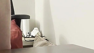 Man Cums on Table and Teen Step Daughter Rubs Her Pussy in It