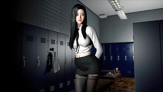 3D Big Boobs Office Girl Wearing Sexy Stockings Got Her Wet Pussy Fucked so Hard