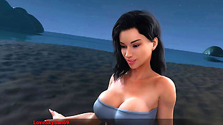 Away From Home Part 113 Fucking My Maid In The Night On The Beach By LoveSkySan69