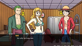 Nami from One Piece gets animated in a wild hentai scene