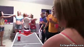 Watch as teen girls get wild at a wild party with tight stripping, group sex, and busty college babes