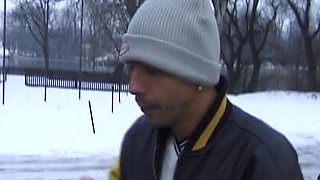 Dark-haired German Slut Fucked the Camper Van