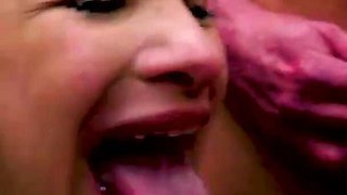 Eden's Gorgeous Face Is Covered in Cum During Her Blowbang