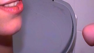Self Piss Washing Teeth with Cum and Piss