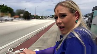 Milf Hunter - Bus stop mom gets picked up