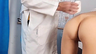 Stepmother Takes Her Stepdaughter to the Naughty Gynecologist!