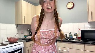 I am a cute baker only wearing apron