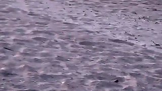 Wifey Flashing Tits at the Sunset