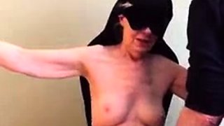 a Nun is Punished Humiliated Stripped Whipped in f