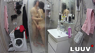 LUUV. Alice, a tattooed beauty, takes a shower with her boyfriend