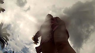 milf outdoor panty upskirt