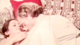 Young brunette hippie fucks with an older guy