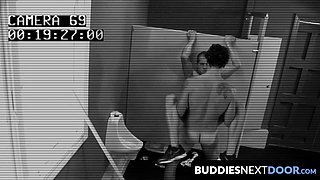 BuddiesNextDoor.com - Jock enjoys raw blowjob and anal through a gloryhole from another jock