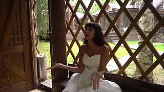 Bride gets pumped when the hubby is gone