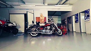 Daisy Lee in Moto Garage