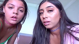 Ella Cruz & Violet Myers - Latina Sisters Catch Dad Spying