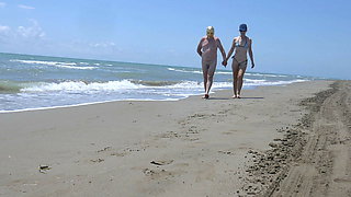 Walking in chastity on the beach