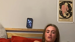 Tattooed 19 y.o old goth moans softly feeling every inch of her fingers