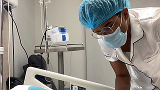 Horny doctor, fucks his patient, and leaves her tits full of milk