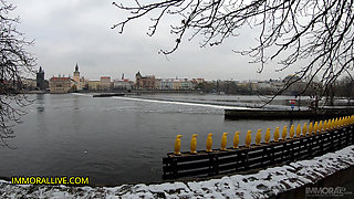 Gorgeous girl Isabella De Laa gets fed sperm in a crazy threesome with porno Dan & his stepson!