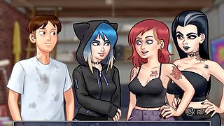 Steamy goth babes in summertime saga - Eve's route