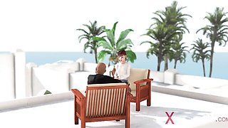 Extreme deepthroat scene with admirable princess from 3DXPassion