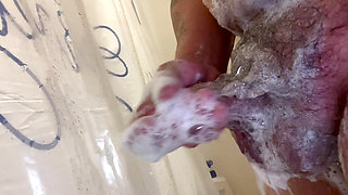Washing myself after a long day at work