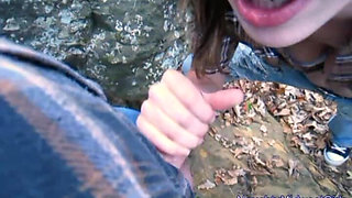 Aubrey Lee - Babysitter Outdoor Blowjob