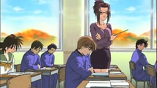 Sexy school teacher forcing her student to please her cunt