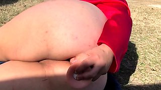 Anal Dildo Fuck Outside