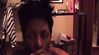 Real amateur African BBW on fake casting